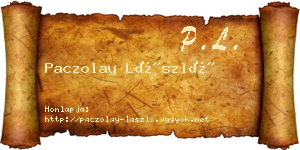 Paczolay László névjegykártya